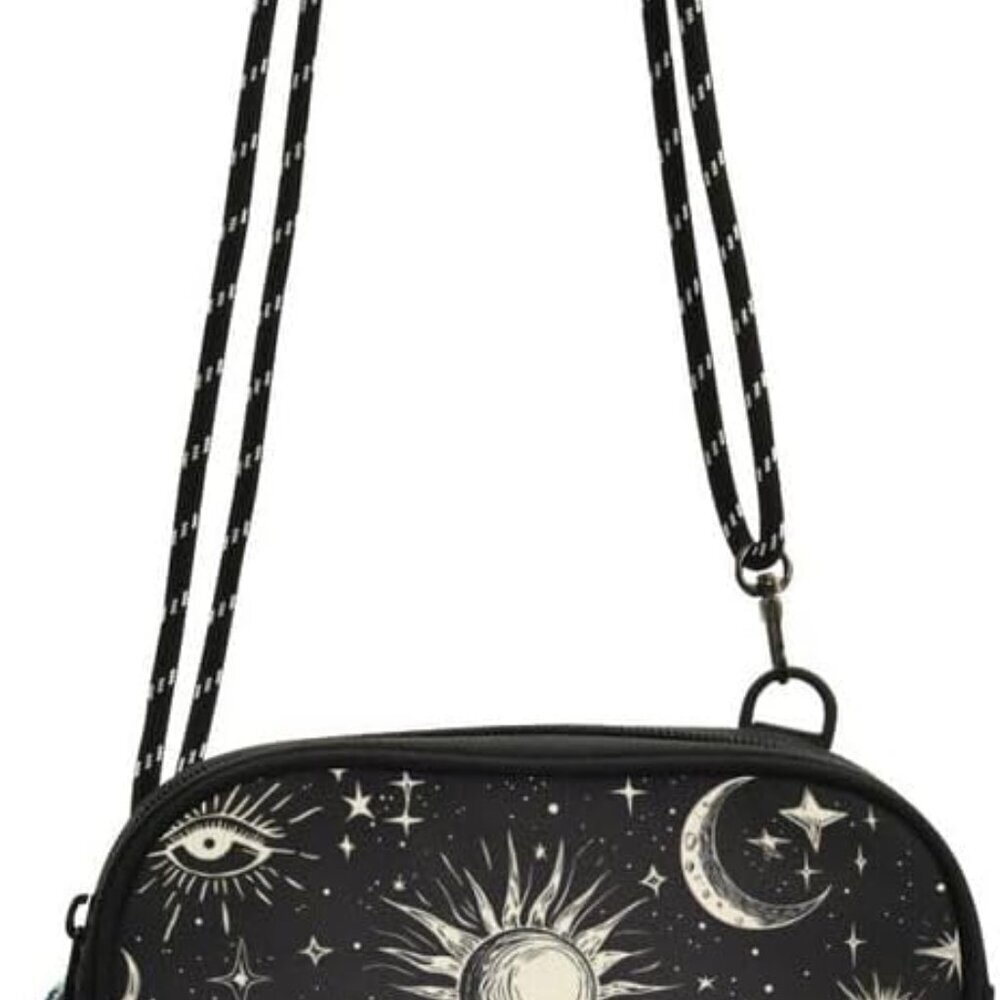 Goth Bat Crossbody Handbag Women's Phone Purse Wallet Bag Unisex Polyester
